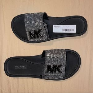 NEW MK Rhinestone Slides